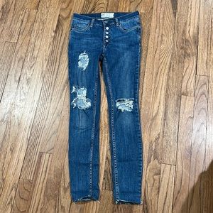 Free People destroyed skinny jeans